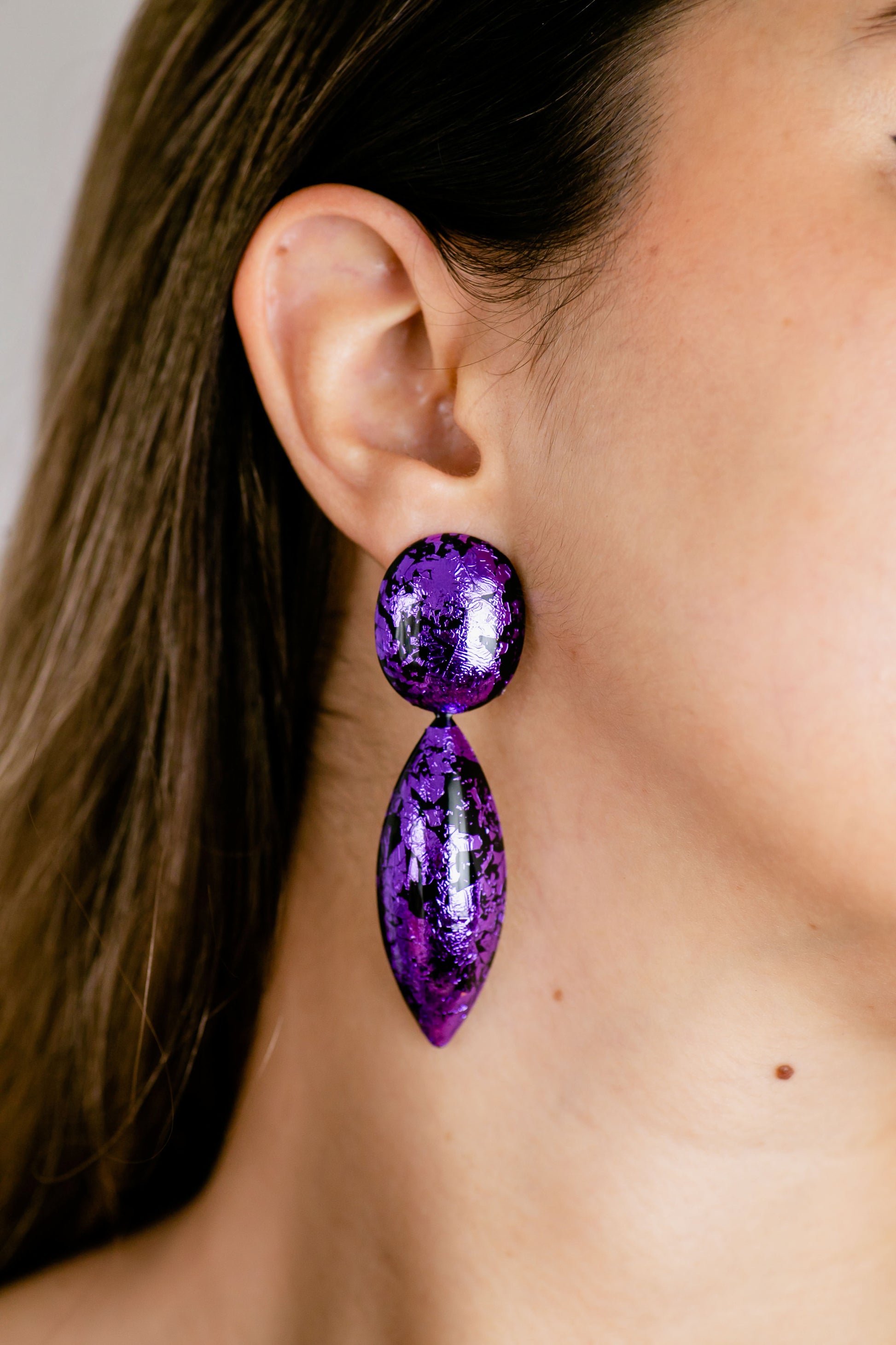 Conjunto Nené negro con violeta metalizado