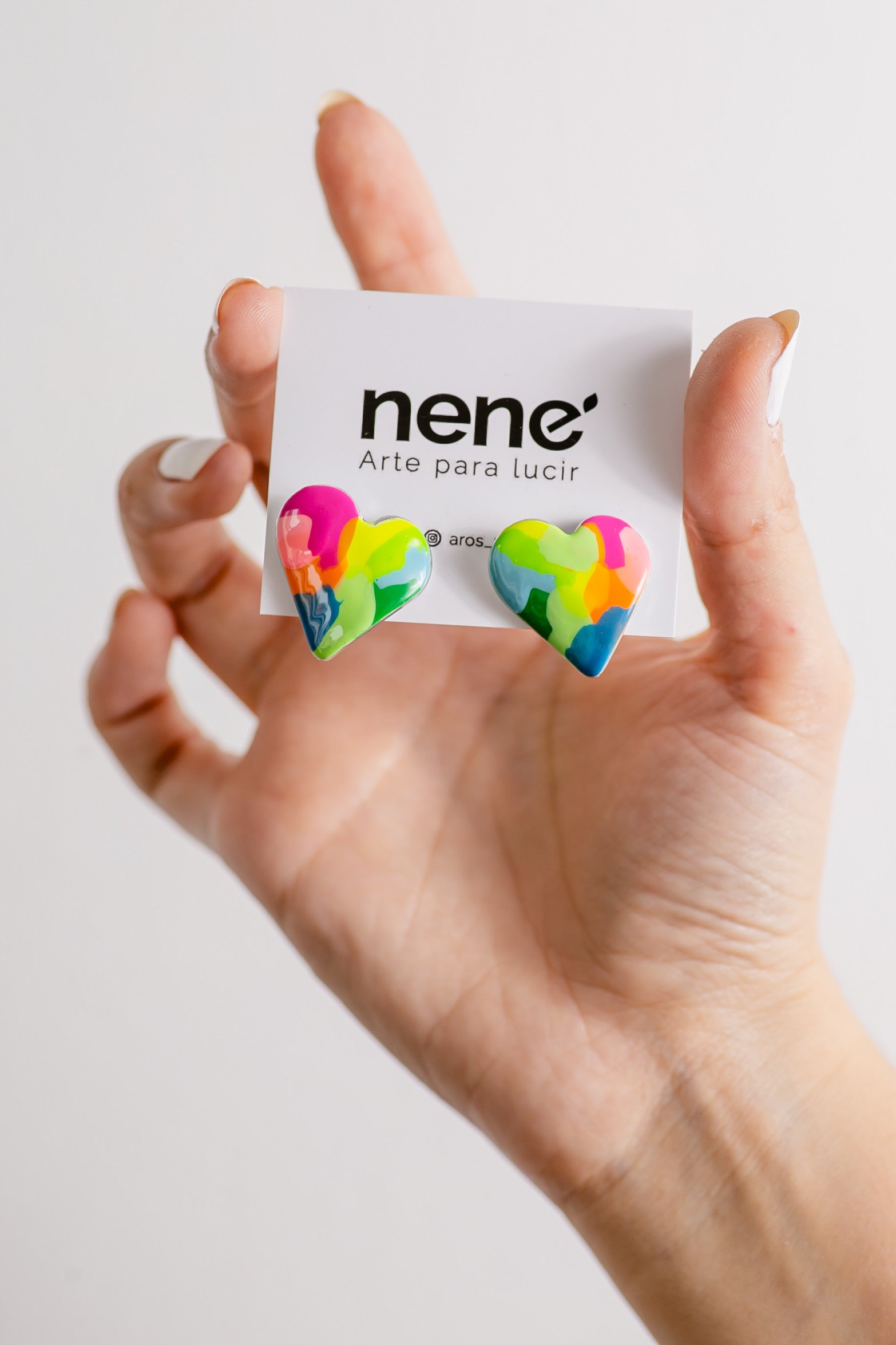 Nené corazón multicolor